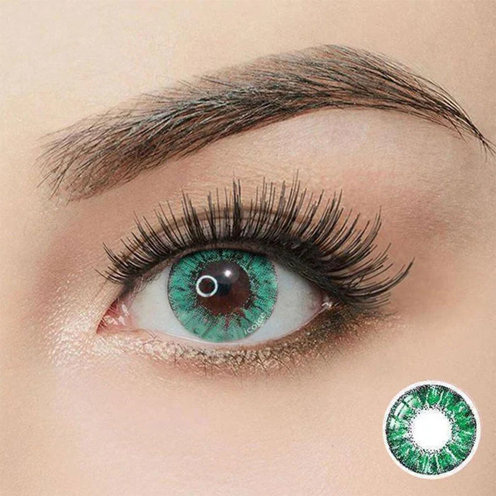1-Day 10Pcs Glacier Green Daily Disposable 10Pcs Color Contact Lenses