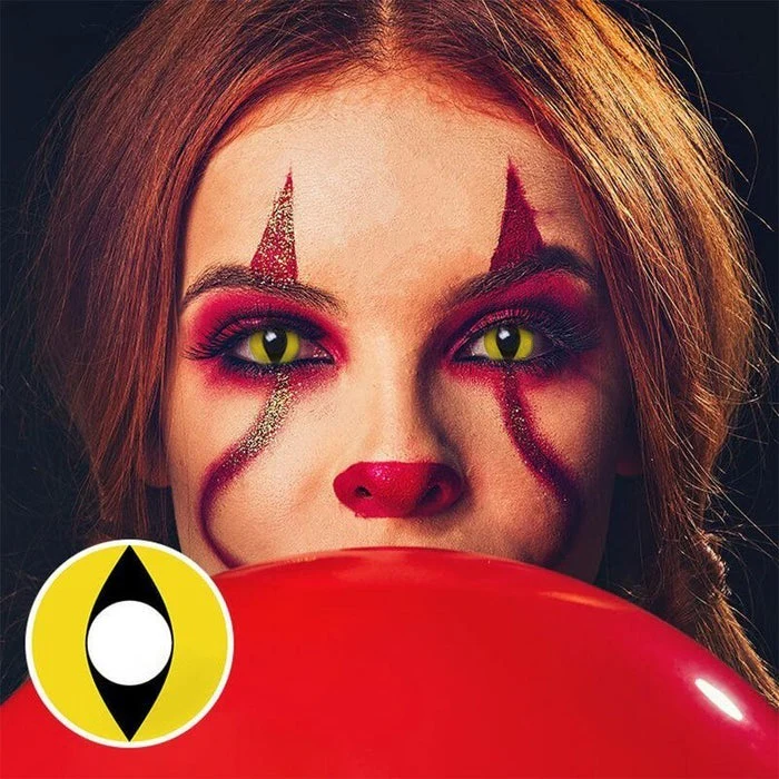 Yellow Cat Eye Halloween Color Contact Lenses