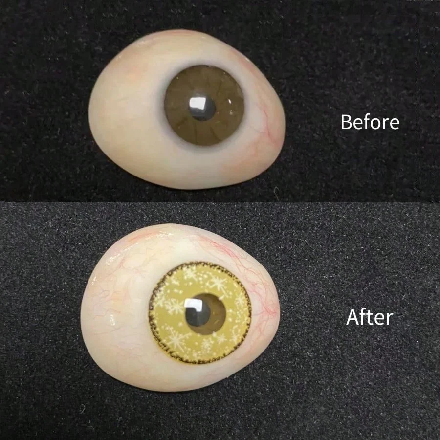 1pair/2Pcs Midsummer Estrellas Yellow Contact Lenses Colored Cosmetic Beauty Contact Lens For Dark Eye Lens 14.2mm