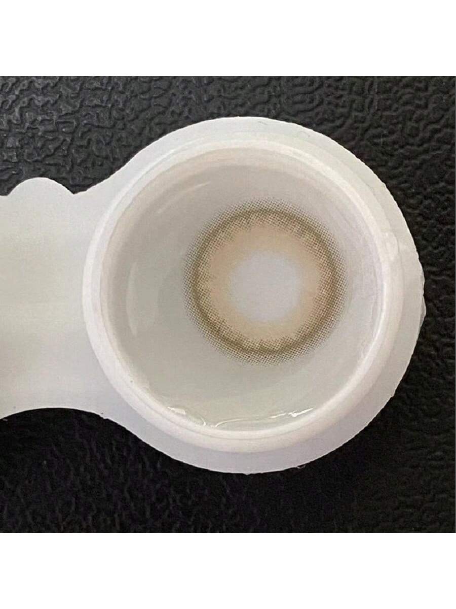 1Pairs Vanilla Brown Yearly Cosmetic Eye Lenses Natural Contact Lenses