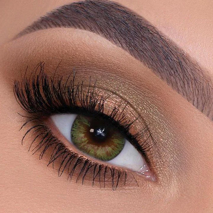 Glitter(Big Eye) Green Color Contact Lenses