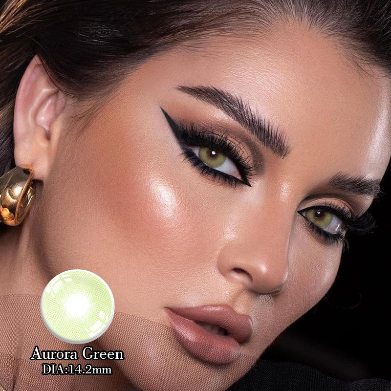 Aurora Yellow Contact Lenses Color Contact Lenses【Prescription】