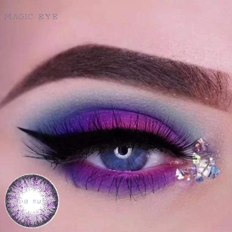 1-Day 10Pcs Egypt Purple Daily Disposable 10Pcs Color Contact Lenses 【Prescription】