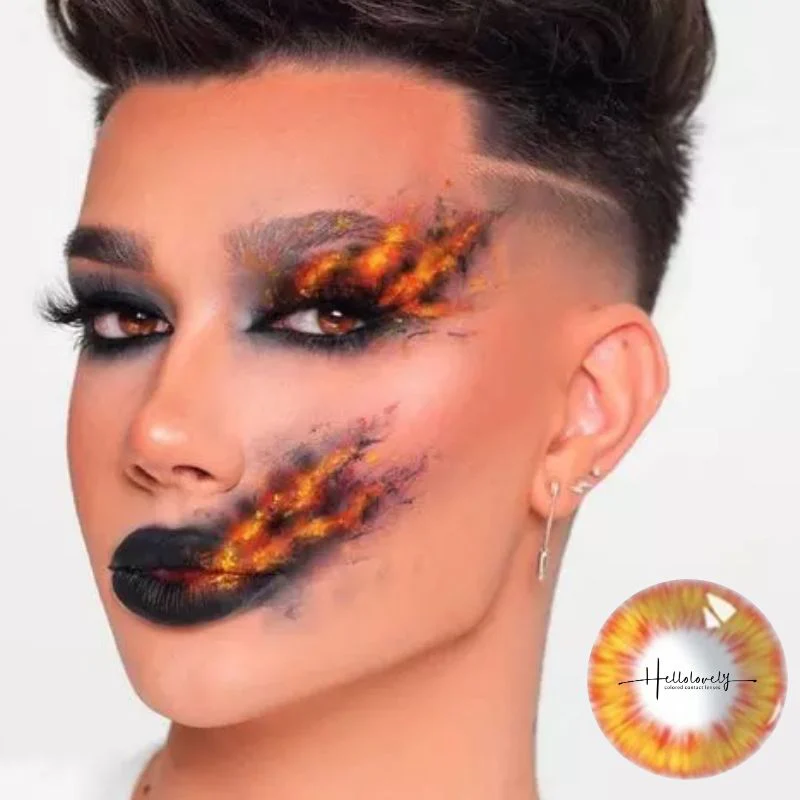 Orange Fire Cosplay Contact Lenses【PRESCRIPTION】