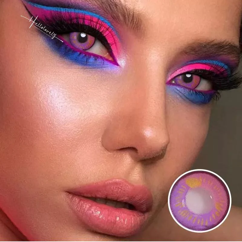 Anime Purple Crazy Contact Lenses