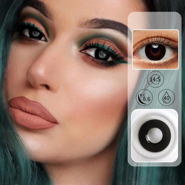 Black Block Halloween Color Contact Lenses