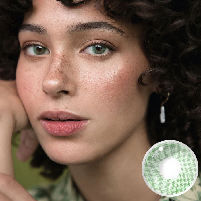 1-Day 10Pcs Lee Bible Green Daily Disposable 10Pcs Color Contact Lenses