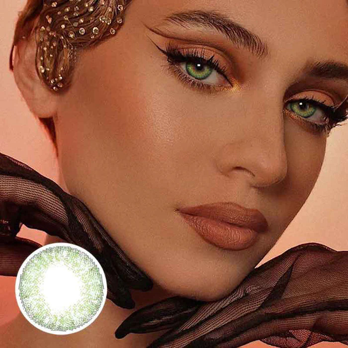 Three Tone Gemstone Green Color Contact Lenses