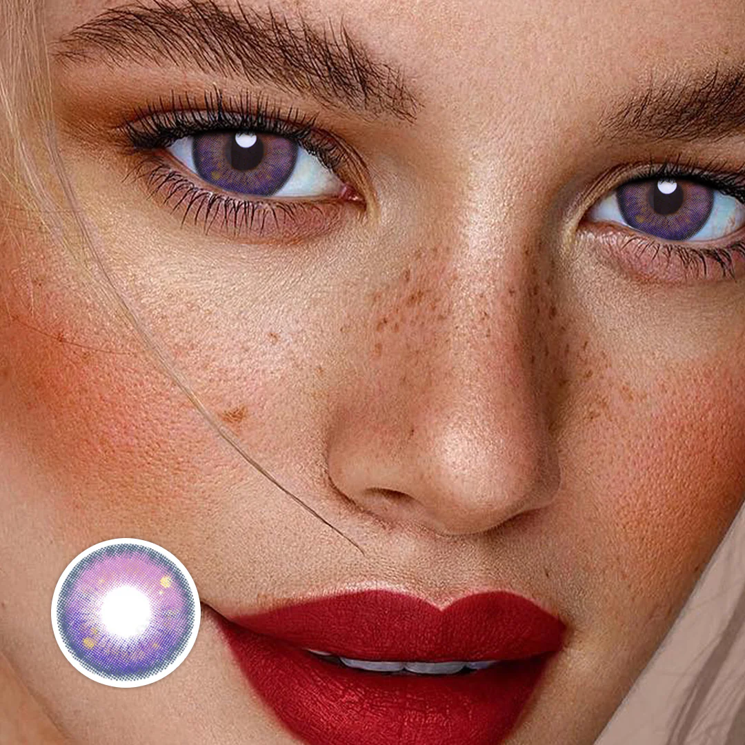 Girl Tears Purple Color Contact Lenses