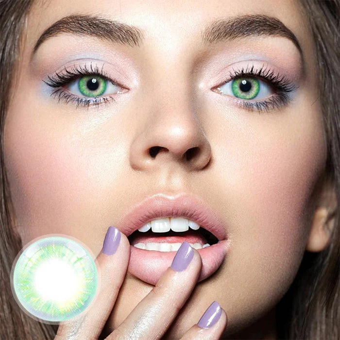 Rainbow Green Color Contact Lenses
