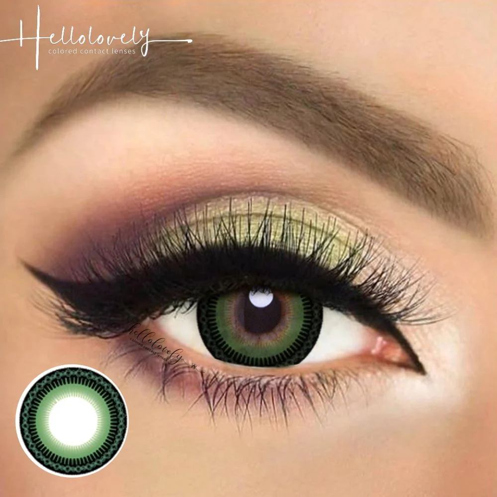 Ferris Wheel Green Color Contact Lenses