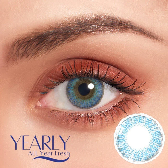 Three Tone Sky Blue Color Contact Lenses