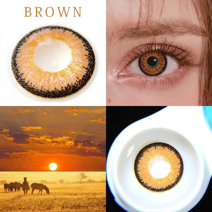 Ice Snow Brown Color Contact Lenses