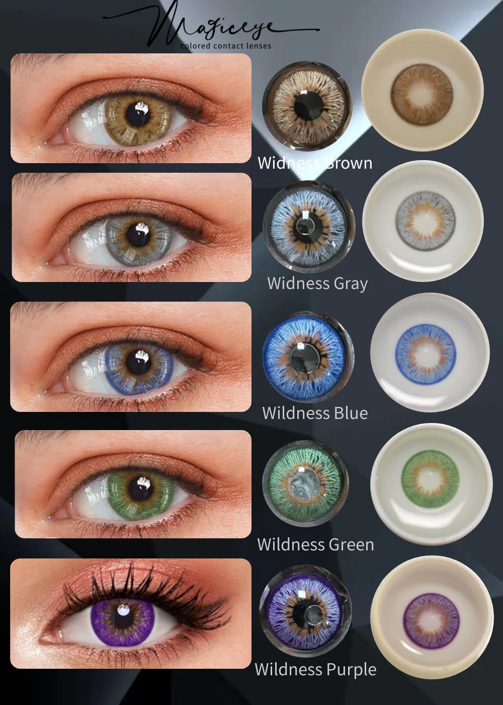 Wildness Peacock Blue Color Contact Lenses
