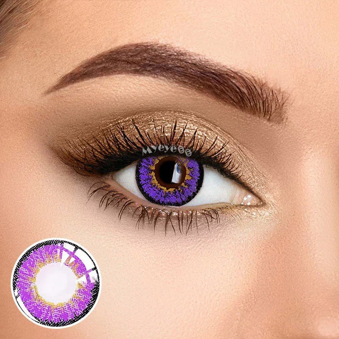 【NEW】Ice Snow Purple Daily Disposable 10Pcs Color Contact Lenses