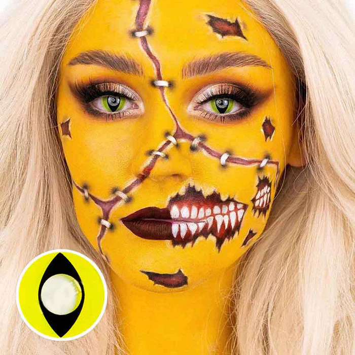 Yellow Cat Eye Halloween Color Contact Lenses