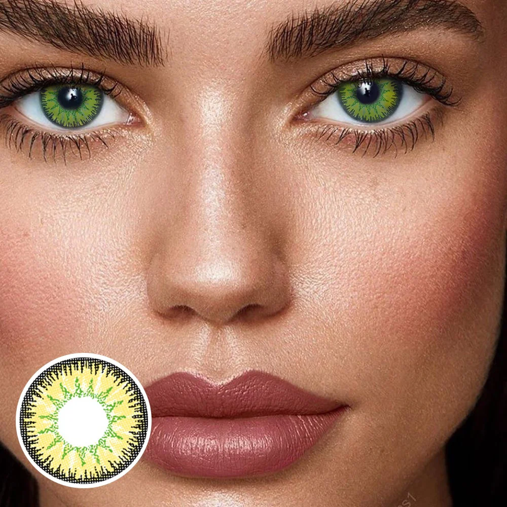 Vika Tricolor Yellow Color Contact Lenses