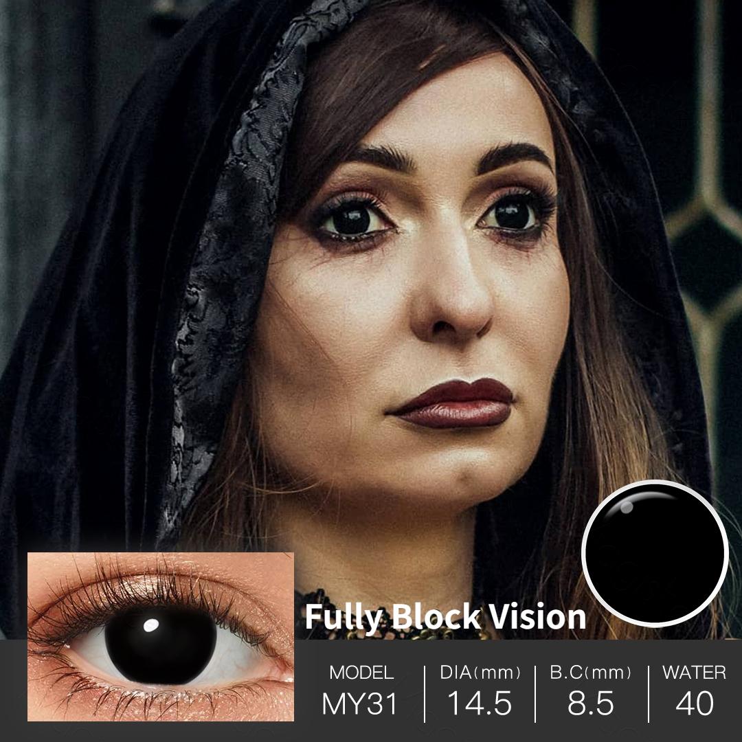 7 Crazy Lenses Halloween Contact Lenses Blind White Cosplay Contact Lenses Blackout Contacts Anime Accessories For Masquerade