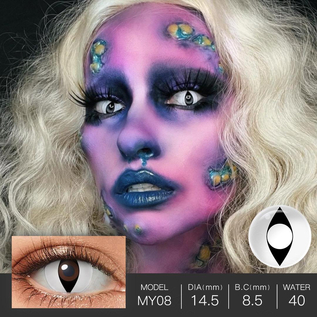 7 Crazy Lenses Halloween Contact Lenses Blind White Cosplay Contact Lenses Blackout Contacts Anime Accessories For Masquerade