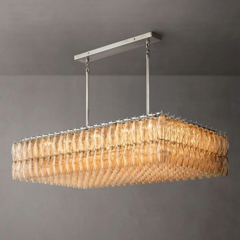 Chara Glass Rectangular Chandelier 54