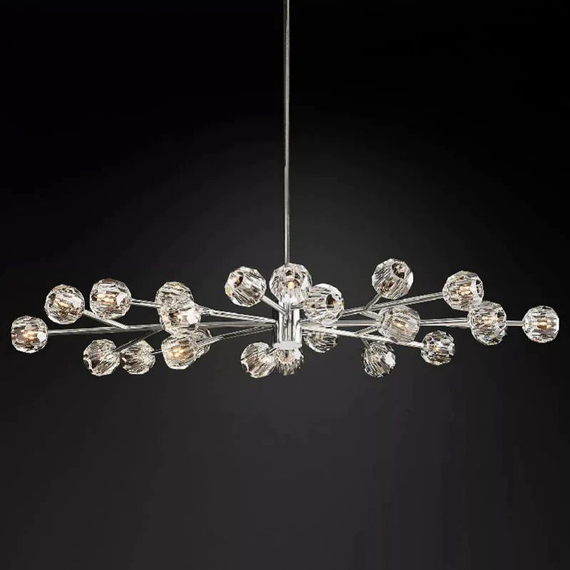 Kristal Glass Oval Chandelier 72