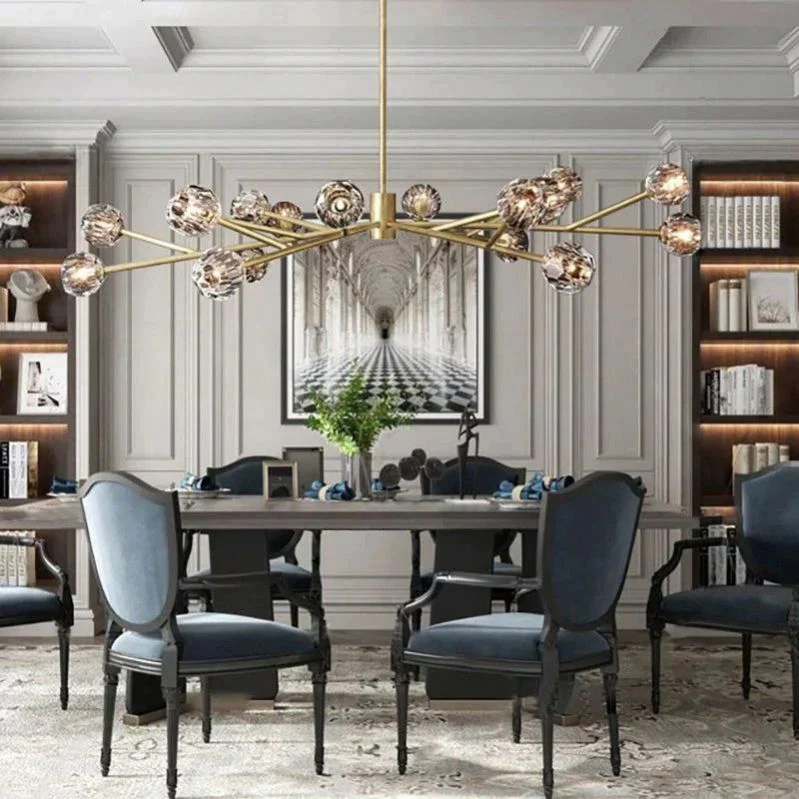 Kristal Glass Oval Chandelier 72