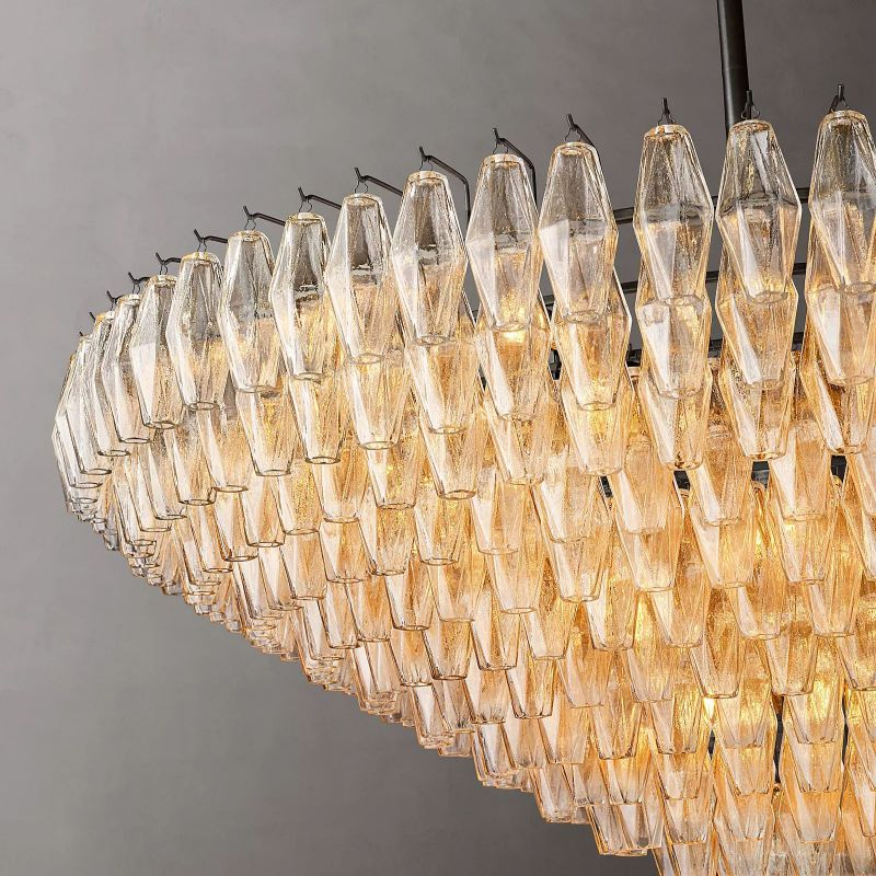 Chara Clear Glass Tiered Round Chandelier 62