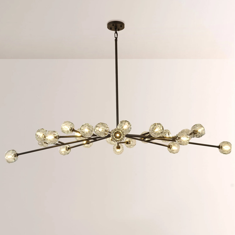 Kristal Glass Oval Chandelier 72