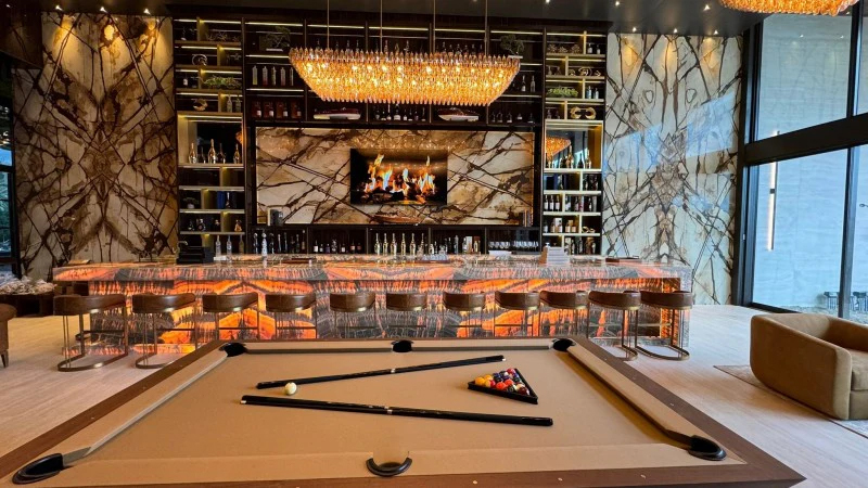 Chara Smoke Glass Tiered Rectangular Chandelier 74