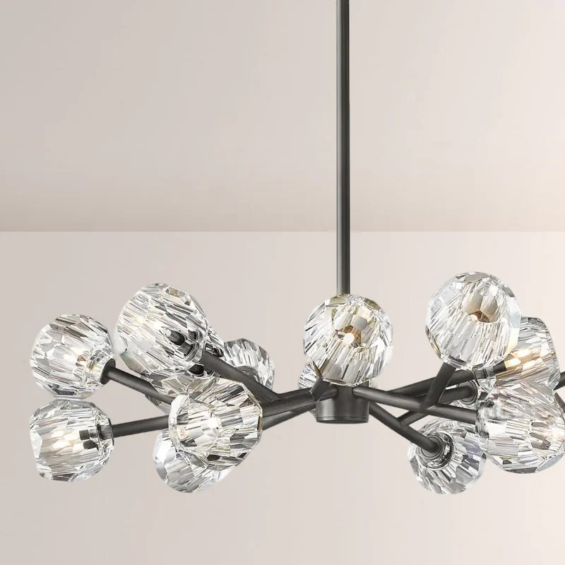 Kristal Glass Round Chandelier 36