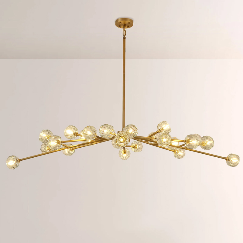 Kristal Glass Oval Chandelier 72