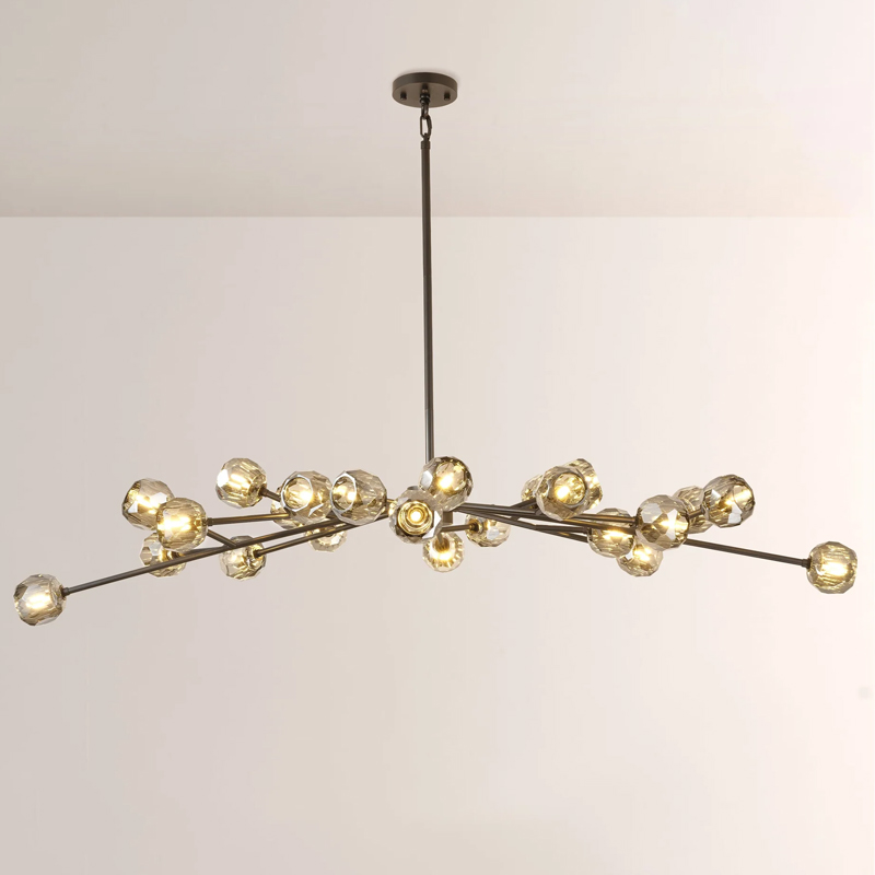 Kristal Glass Oval Chandelier 72