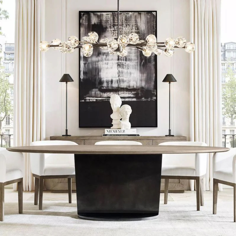 Kristal Glass Oval Chandelier 72