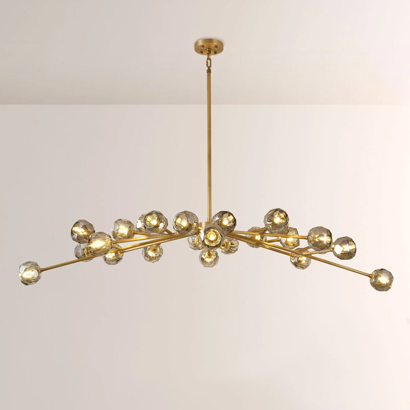 Kristal Glass Oval Chandelier 72
