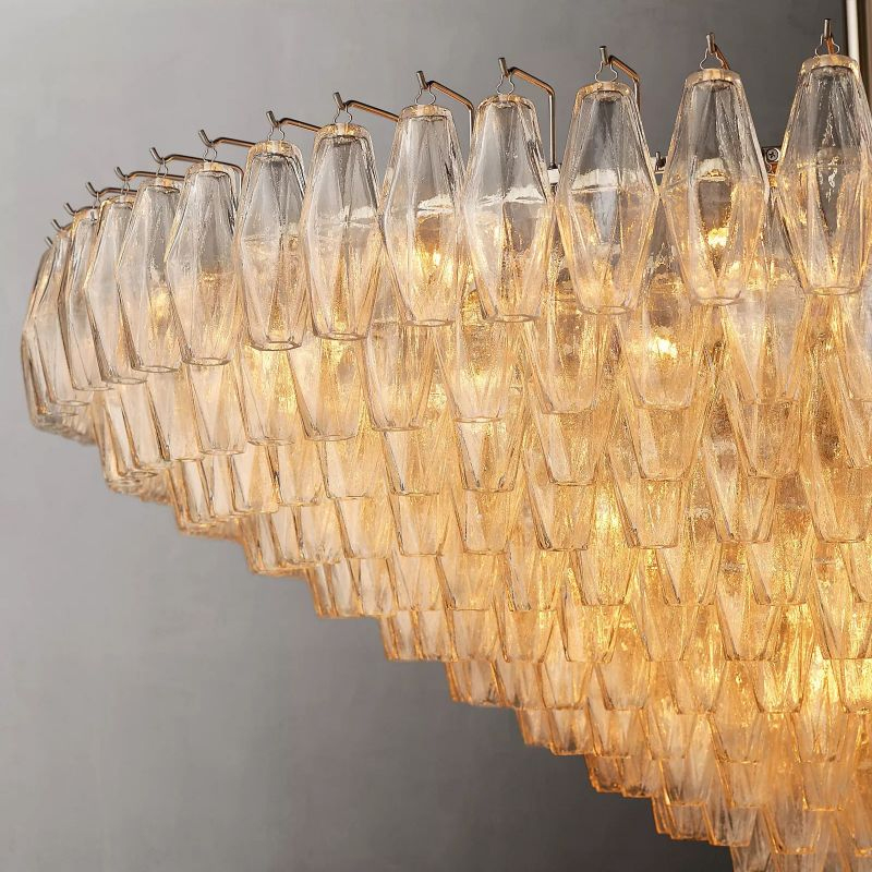 Chara Clear Glass Tiered Round Chandelier 62