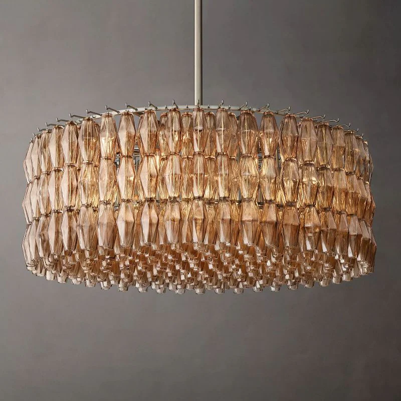 Chara Smoke Glass Round Chandelier 47