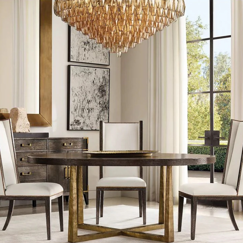 Chara Smoke Glass Tiered Round Chandelier 47