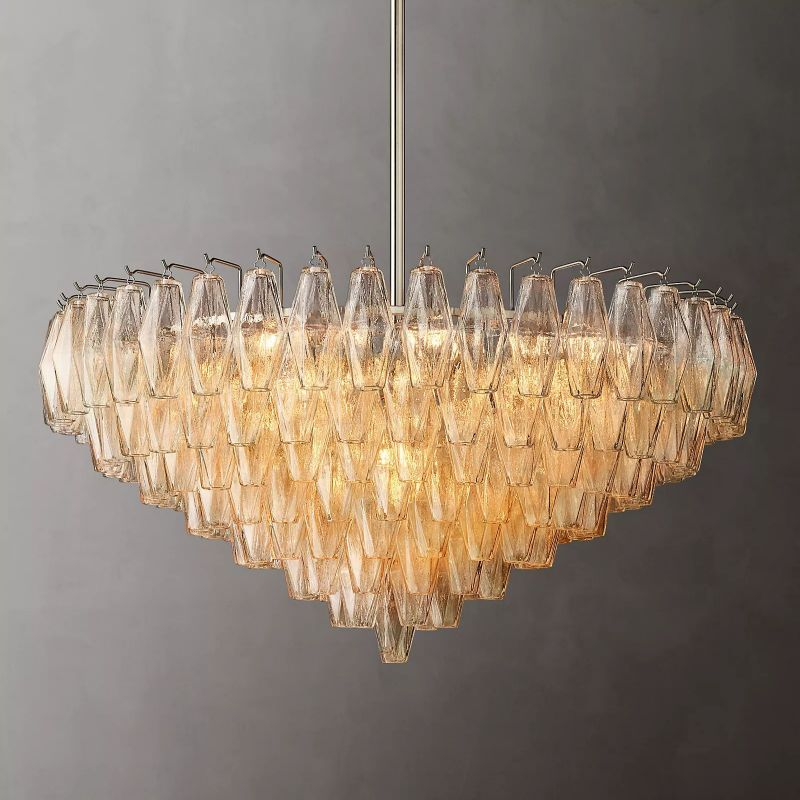Chara Clear Glass Tiered Round Chandelier 37