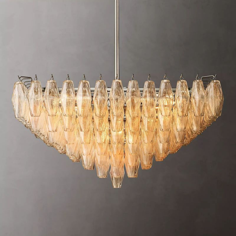 Chara Clear Glass Square Chandelier 32