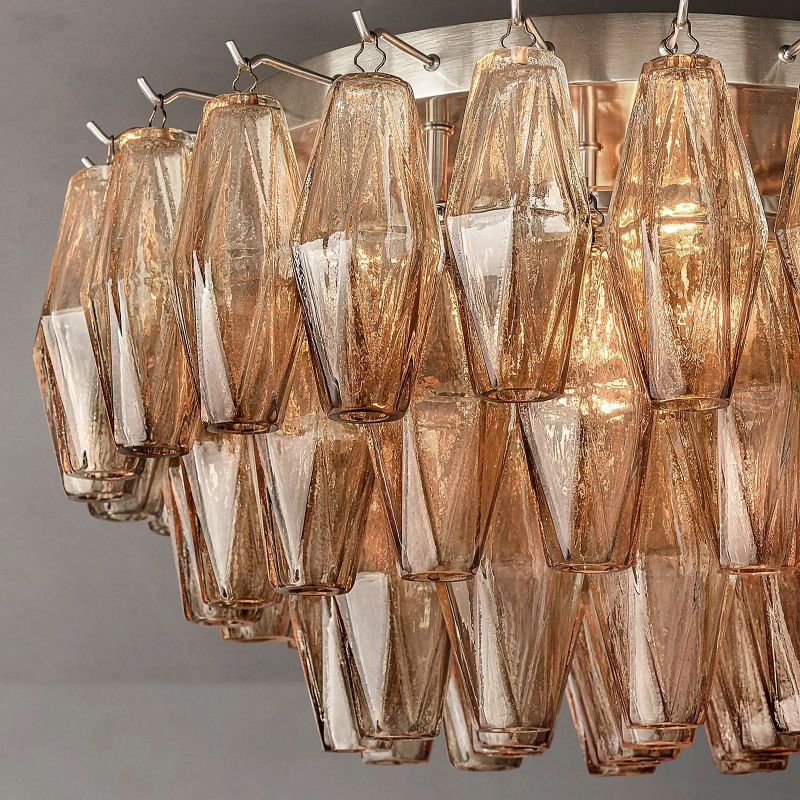 Chara Smoke Glass Flushmount 22