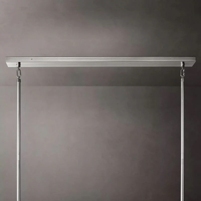 Chara Clear Glass Tiered Rectangular Chandelier 74