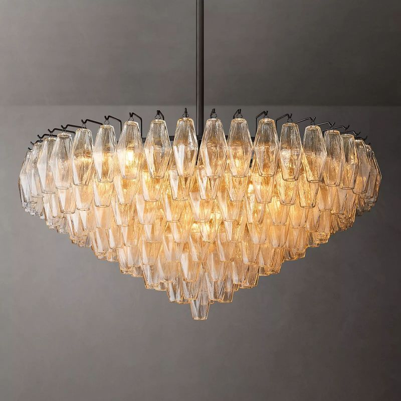 Chara Clear Glass Tiered Round Chandelier 37