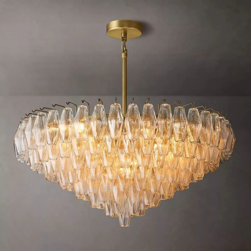 Chara Clear Glass Tiered Round Chandelier 37