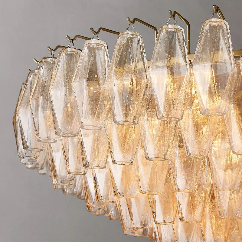 Chara Clear Glass Tiered Round Chandelier 37
