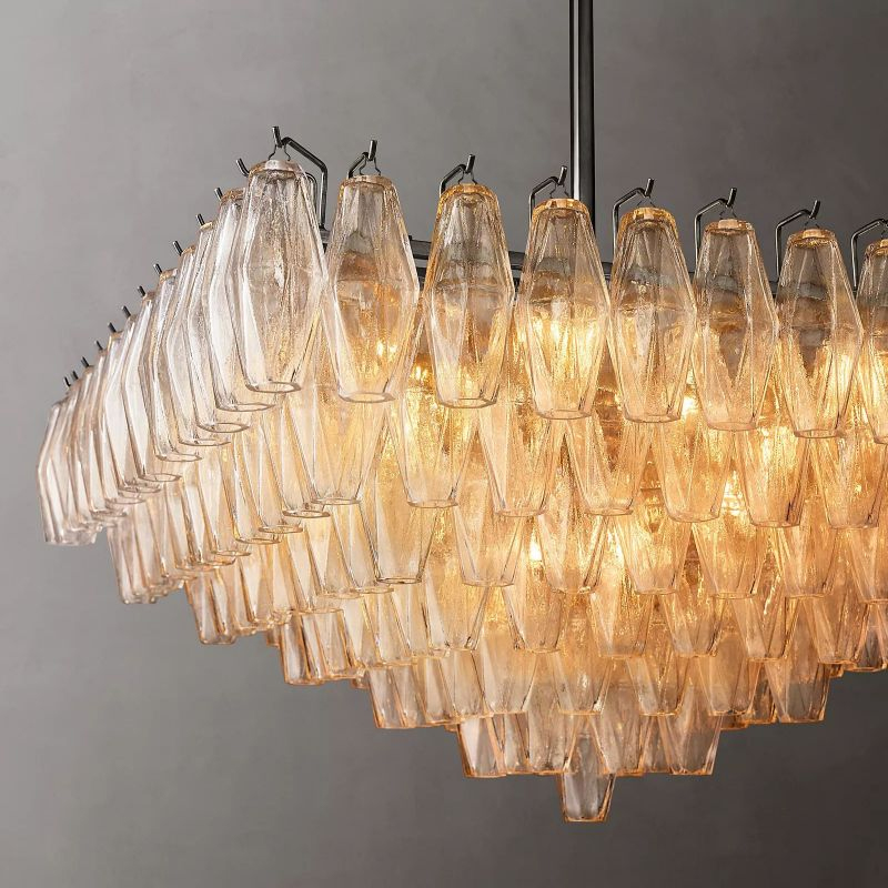 Chara Clear Glass Square Chandelier 32