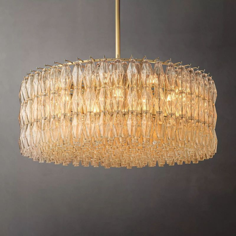 Chara Clear Glass Round Chandelier 47