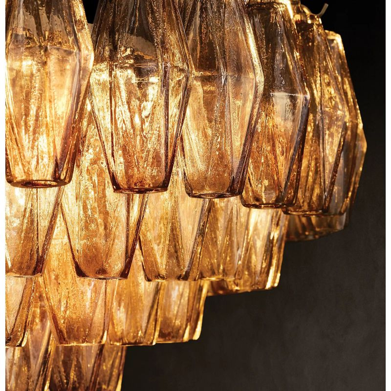 Chara Clear Glass Square Chandelier 32
