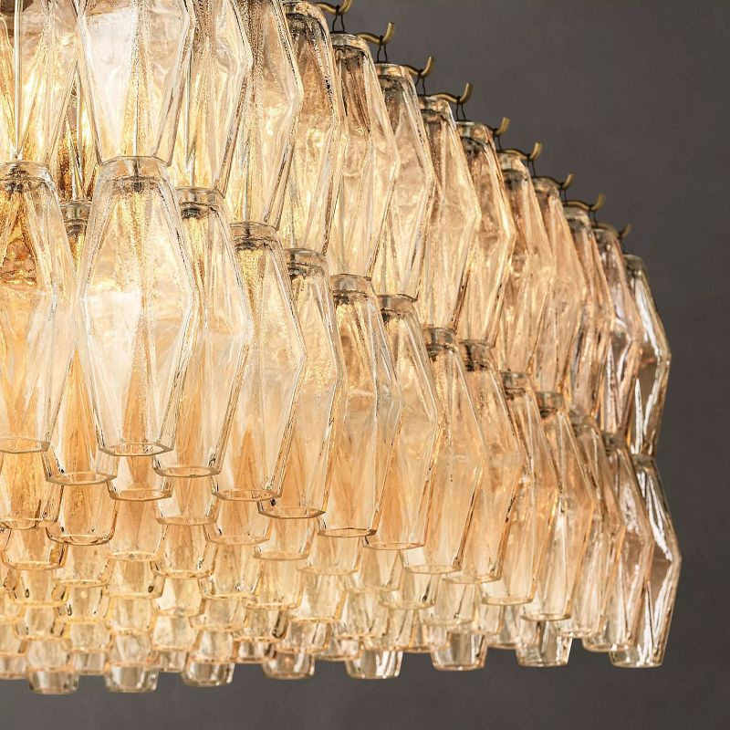 Chara Clear Glass Rectangular Chandelier 74