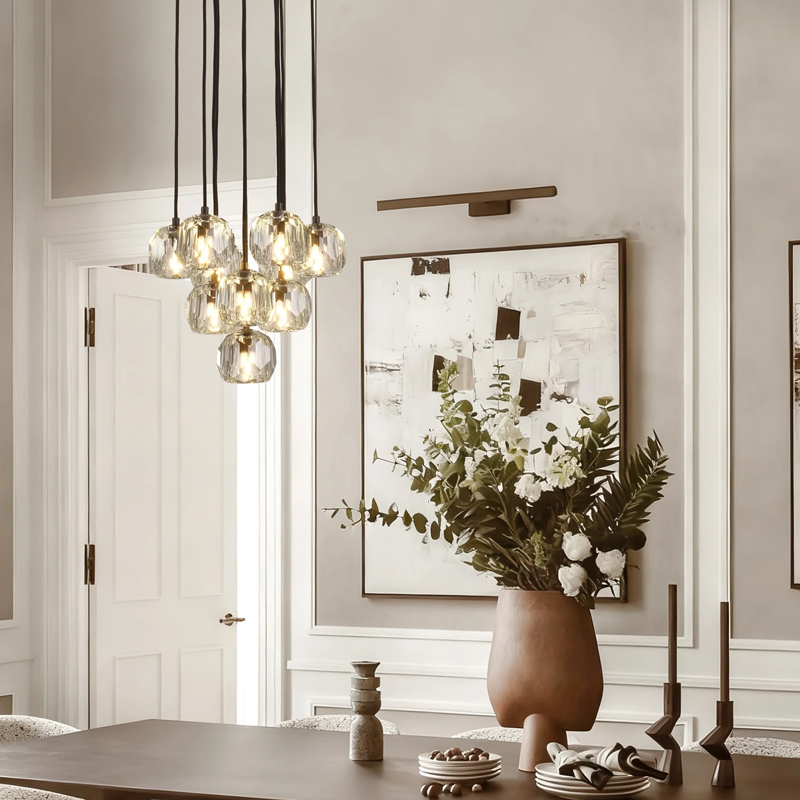 Kristal Glass Round Cluster Chandelier 14