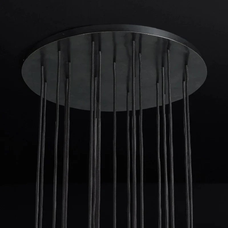 Kristal Glass Round Cluster Chandelier 24